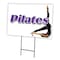 Signmission Pilates Yard Sign & Stake outdoor plastic coroplast window, C-1216 Pilates C-1216 Pilates - alternate 1